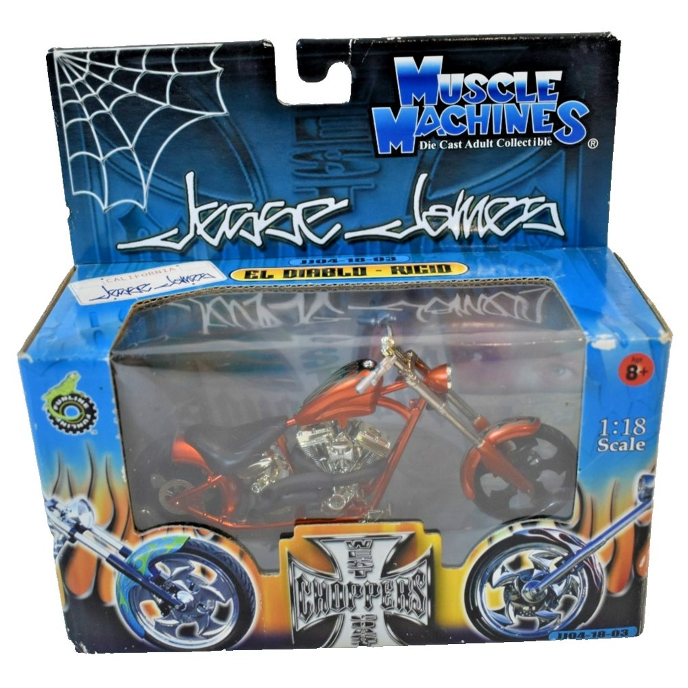 Jesse James West Coast Choppers El Diablo Rigid  1:18 Scale Muscle Machines